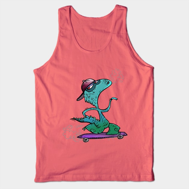 Max the Skatersaur Tank Top by spartacomargioni